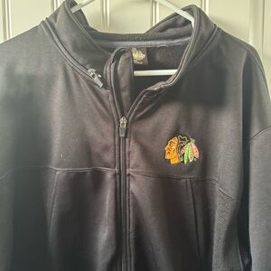 Chicago Blackhawks Black Zip-Up Jacket XXL
